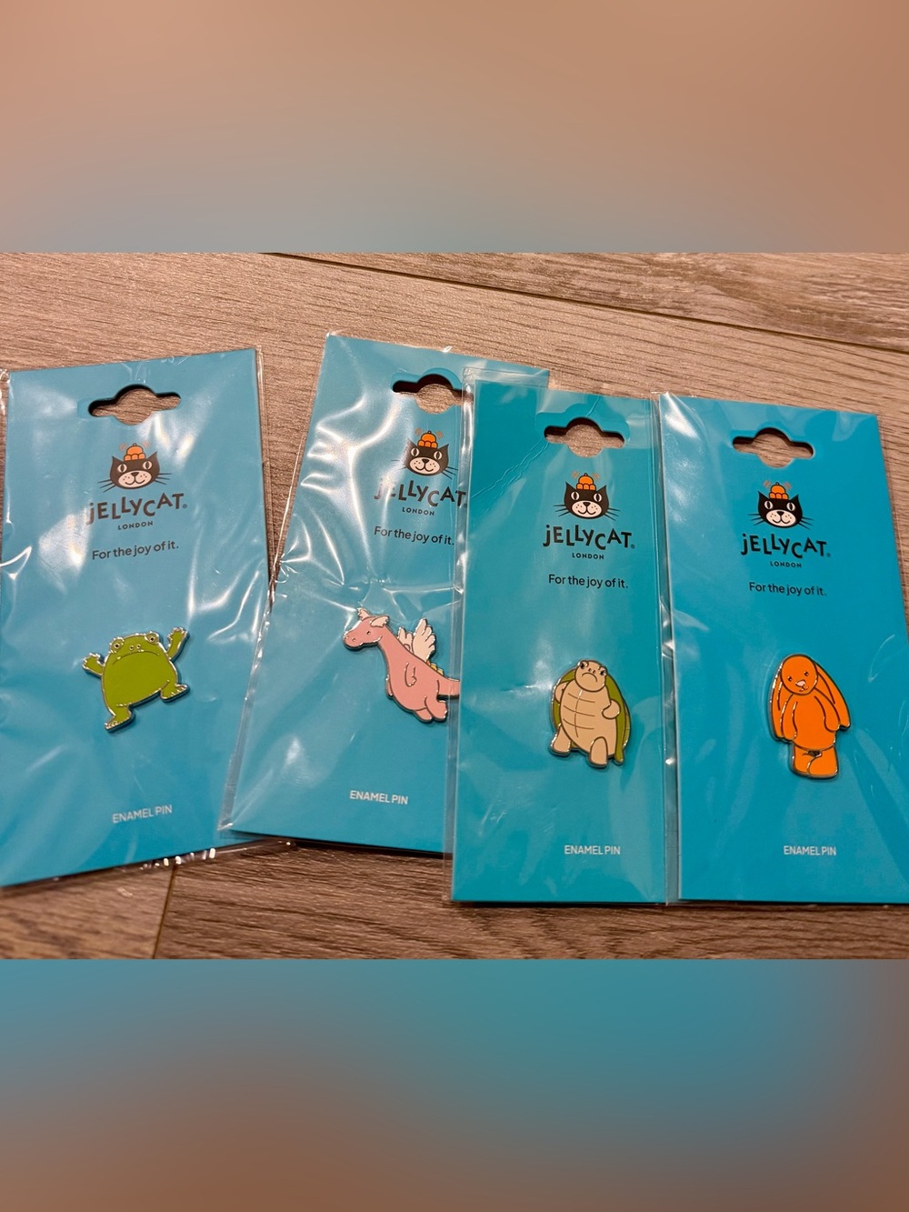 Authentic Jellycat Enamel Pin Set